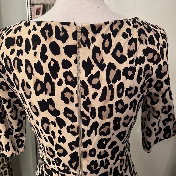 Kate Spade Leopard Print Ponte Dress Size 6 - Picture 9 of 14